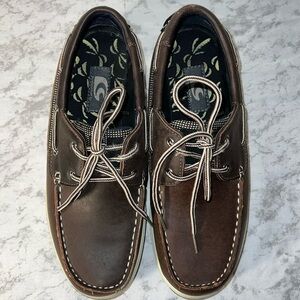 Men’s Island Surf Boat Sailor Shoes Brown 9M